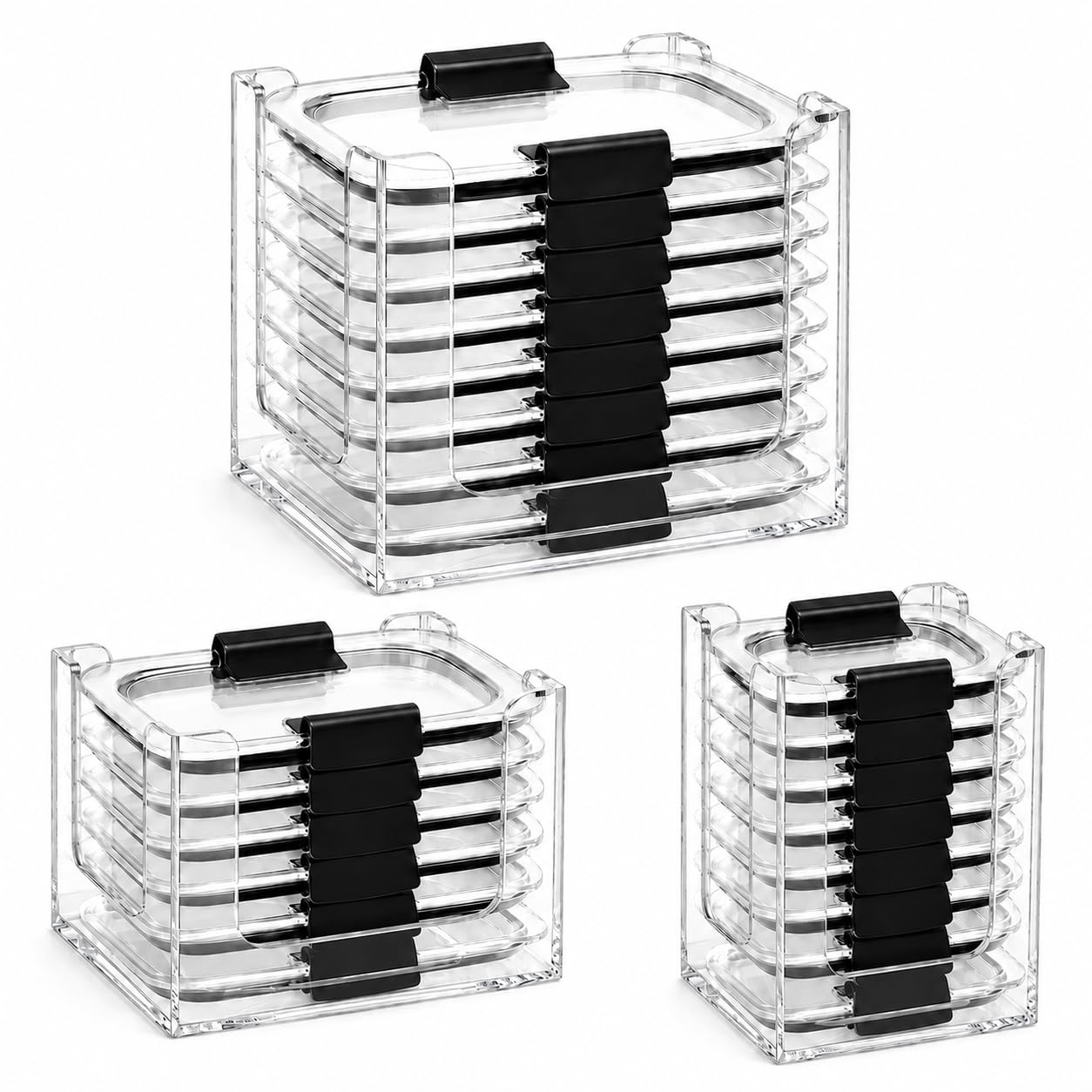 Lid Organizer for Rubbermaid Brilliance, Fits 0.5, 1.3, 3.2 &amp; 4.7 Cup