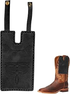 Boot Wallet Women, PU Leather Boot Strap Card Holder, Western Style Accessory with Secure Buckle for Daily Wear
