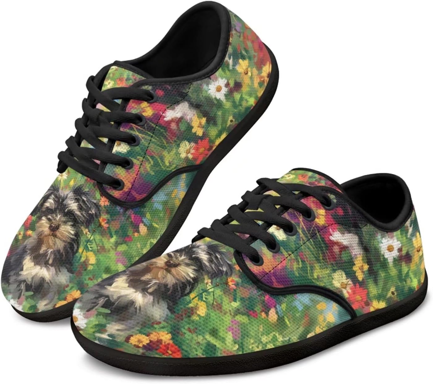 Binienty Lace Up Sneakers for Women Fashion Flats Wide Width Barefoot Zero Drop Shoes Travel Shoe