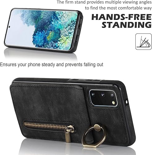 Miniatura 6 de Asuwish Funda de teléfono para Samsung Galaxy S20 5G de 6.2 pulgadas con protector de pantalla de vidrio templado y soporte de tarjeta RFID, soporte