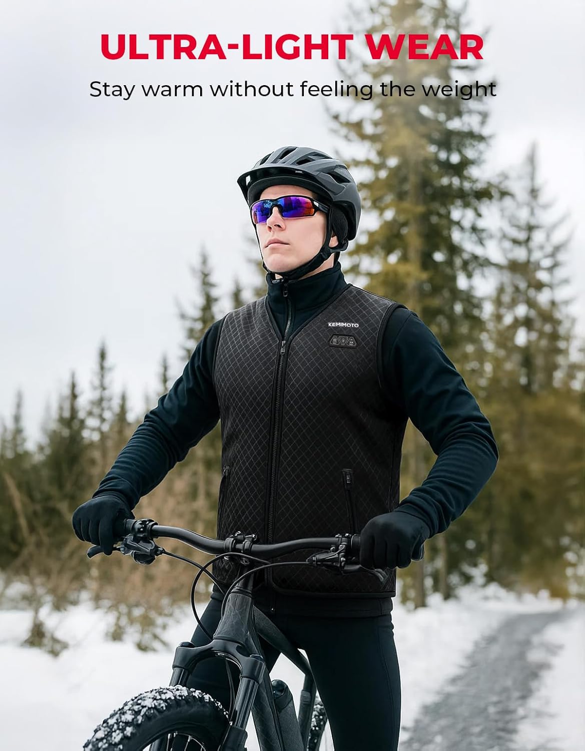 KEMIMOTO Heated Vest for Men, Electric Warming Vest for Hunting & Winter Sports (Battery Not Included) - Image 2