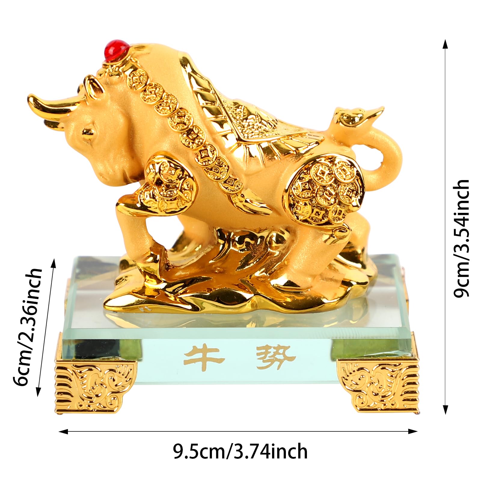 Amazon.com: Jidaonop Chinese Zodiac Ox Resin Statues, Resin