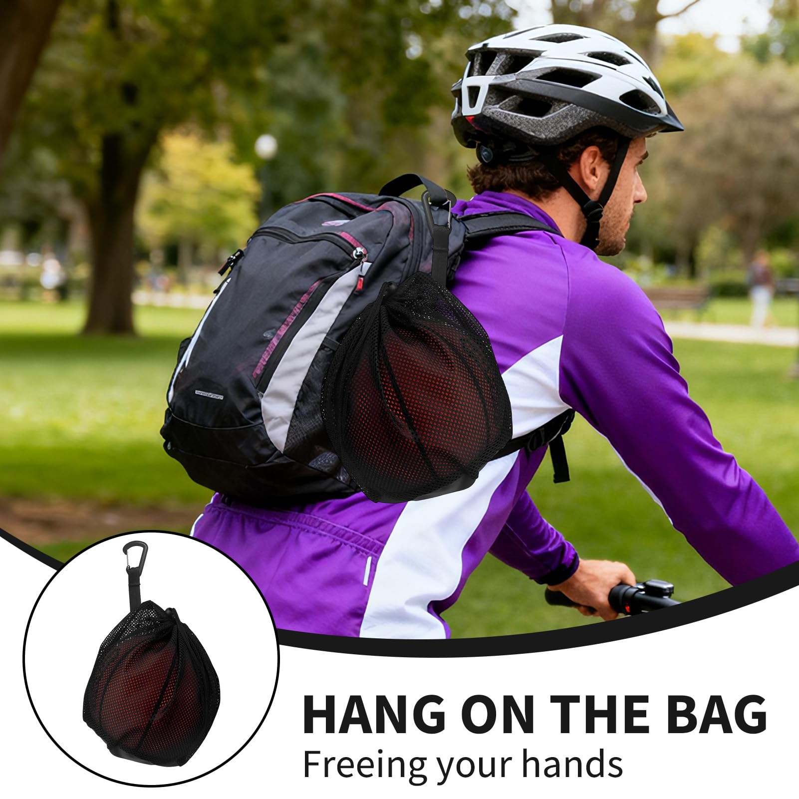Sac à Ballon en Maille Filet Noir Filet De Rangement Pour Ballon Sac De Sport Avec Poche Zippée, Idéal Pour Basket Football Volleyball Pilates Et Entraînement En Extérieur Ou En Salle