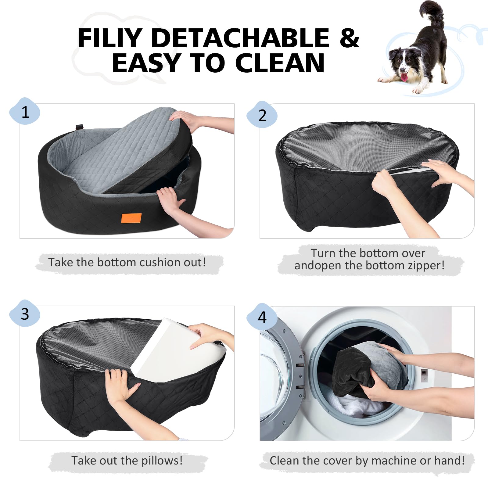Hunde Autositz für große/mittlere Hunde (bis 25 kg) oder 2 kleine, Auto Hundesitz mit Sicherheitsleinen & waschbarem Kissen – für Rückbank