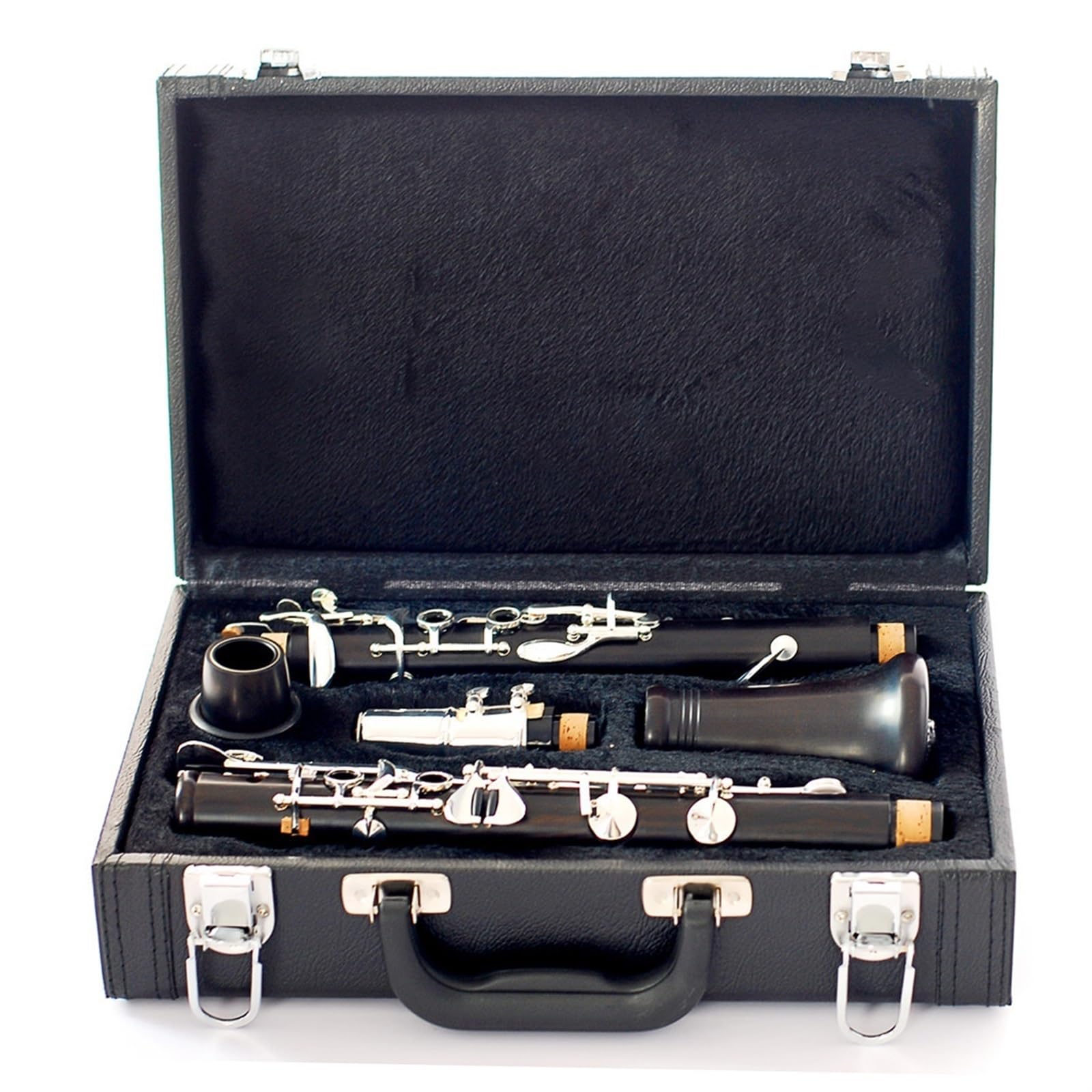 Klarinetteninstrument Klarinette Aus Versilbertem Ebenholz Mit G-Klappe Professionelle Performance-Klarinette Schwarzes Holzblasinstrument