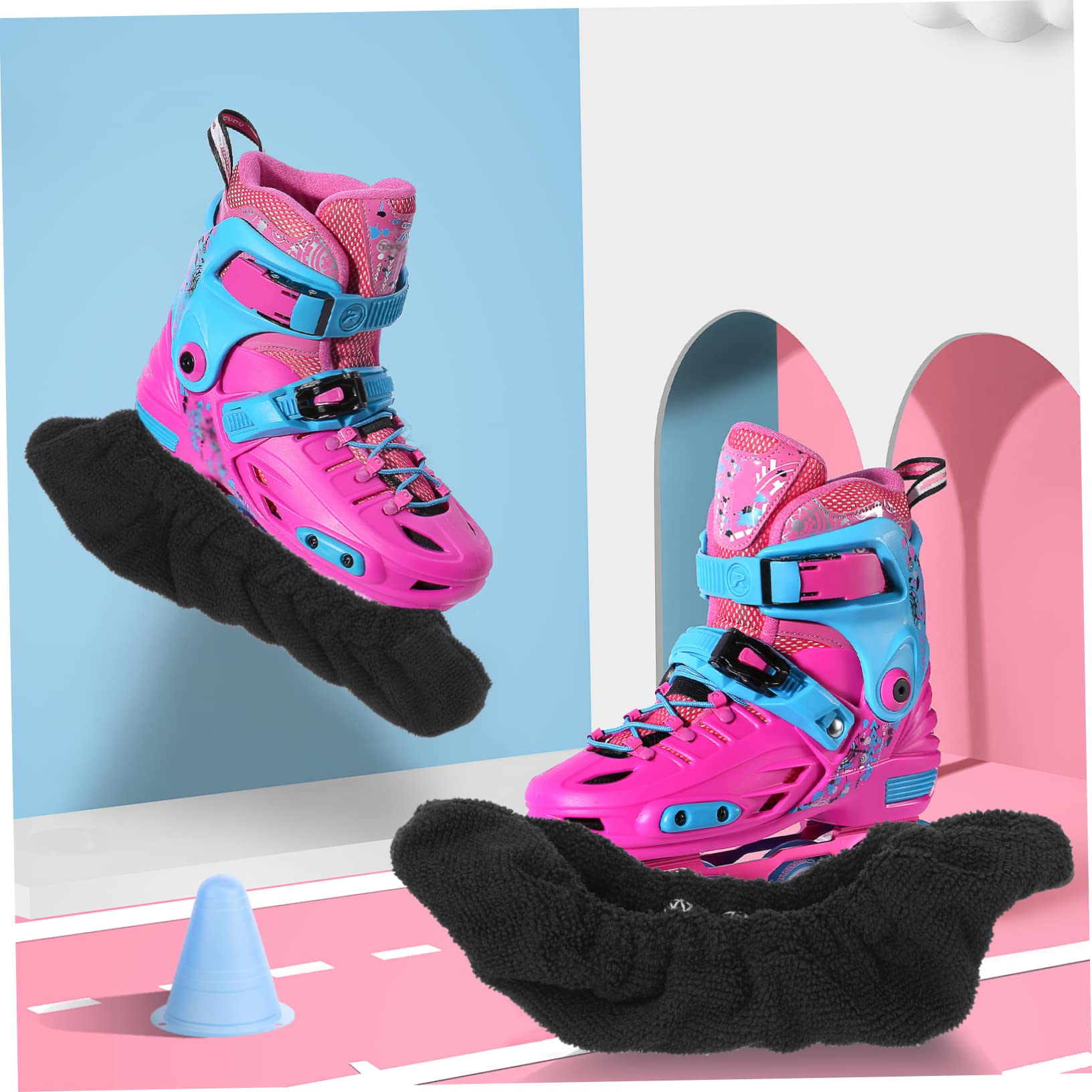 BESPORTBLE Fundas para Patines Protecciones Skate Protectores De Cuchillas De Microfibra Empapadores para Patines Artísticos Pantalones De Skate Patinetas Cubiertas De Patines