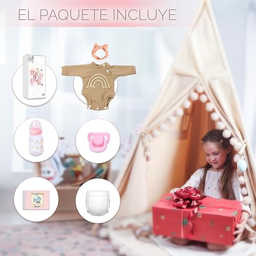 Miniatura 6 de WOOROY Muñecas Realistas de Bebé Reborn - Niña Recién Nacida Realista de 18 Pulgadas, Muñecas de Bebé de la Vida Real con Cuerpo Suave y Pesado, Set