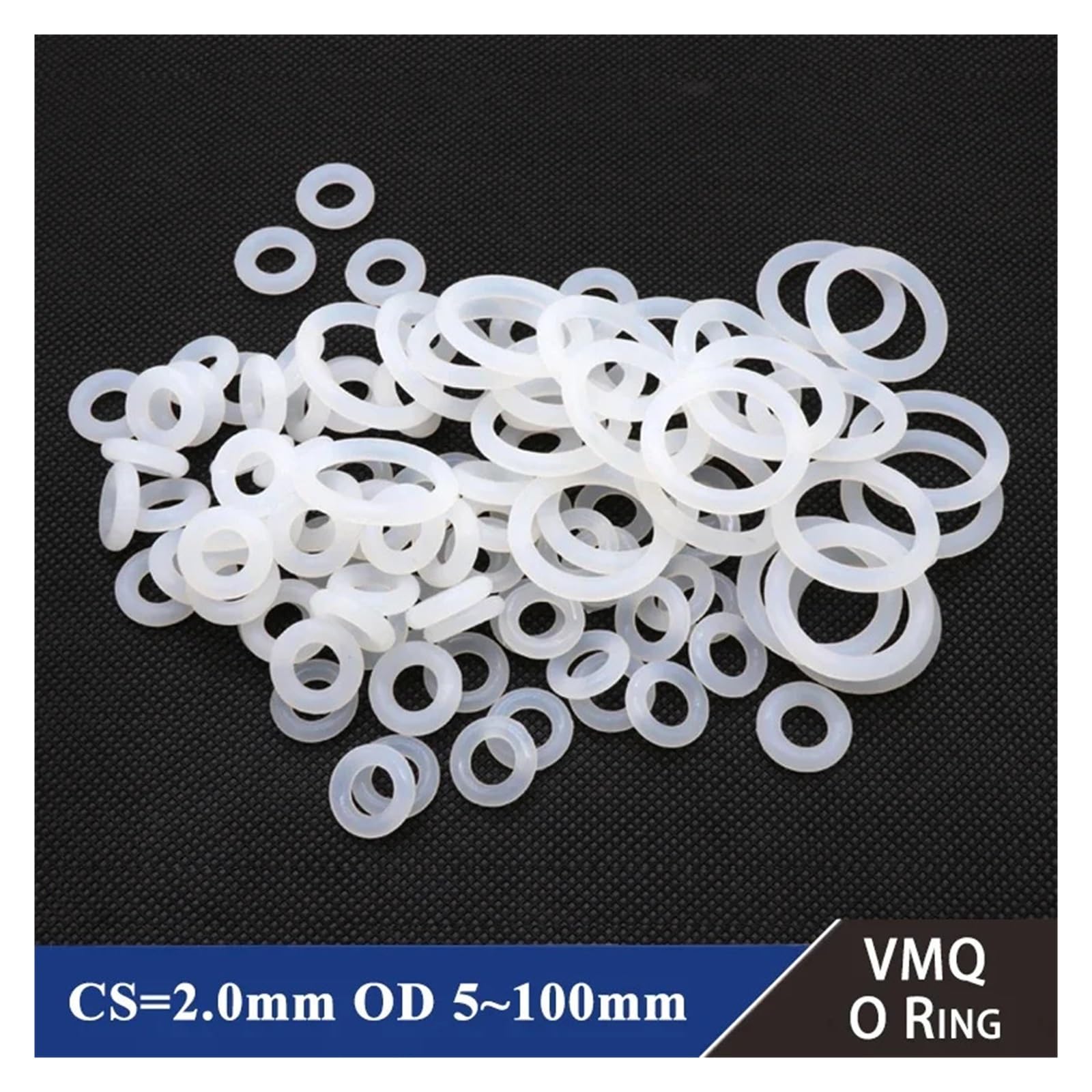Juntas De Silicona Grado Alimenticio, Color Blanco, CS, 2 Mm Diámetro Exterior, 5~100, Arandelas Impermeables Goma VMQ, Tóricas, 10/50 Unidades FáCil De Usar(50Pcs,OD 72mm ID 68mm)
