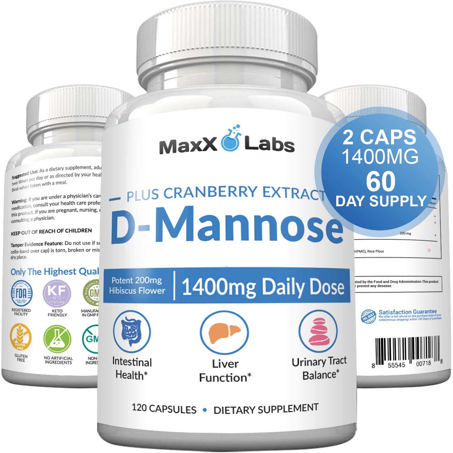 Buy D Mannose s Fast Acting 1400 MG Extra Strength DMannose for