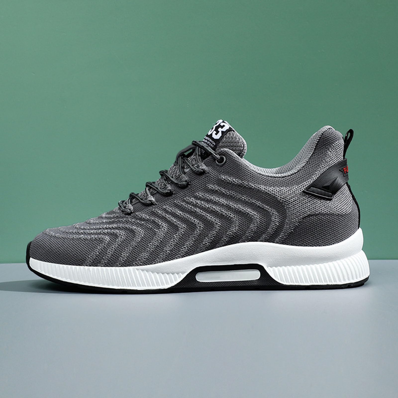 Elevator - Zapatos para hombre de 10 cm, transpirables, de malla, con cordones, informales, ligeros, para caminar