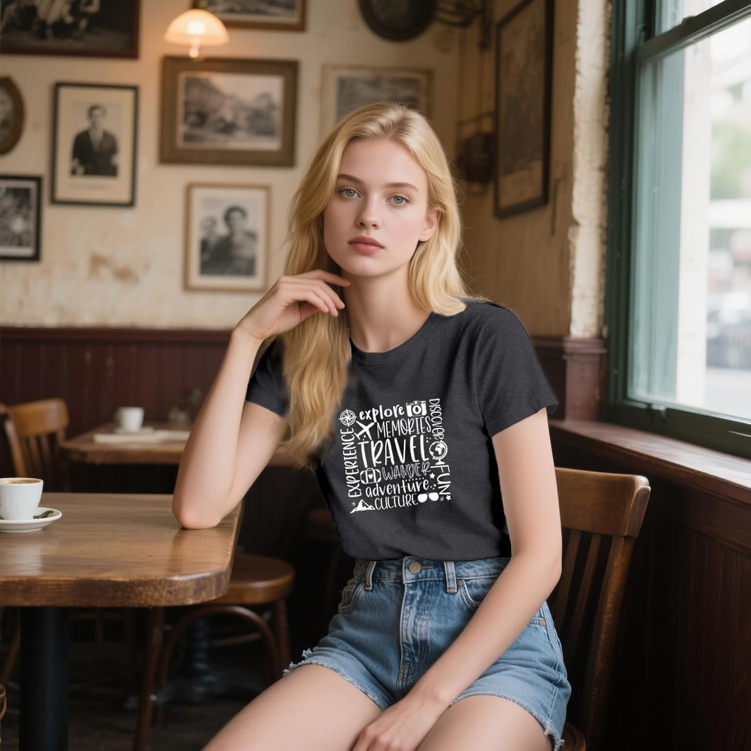 Travel Shirts for Women Adventure T-Shirt Traveling Themed Tee Tops - Image 4