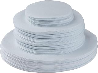 96 Pcs Felt Plate Dividers For Stacking, Dish Protectors For Storing China, Thick Pads Plate Separators For Storage in Cabinet with 3 Different Sizes, Round, White (WHITE, 96)