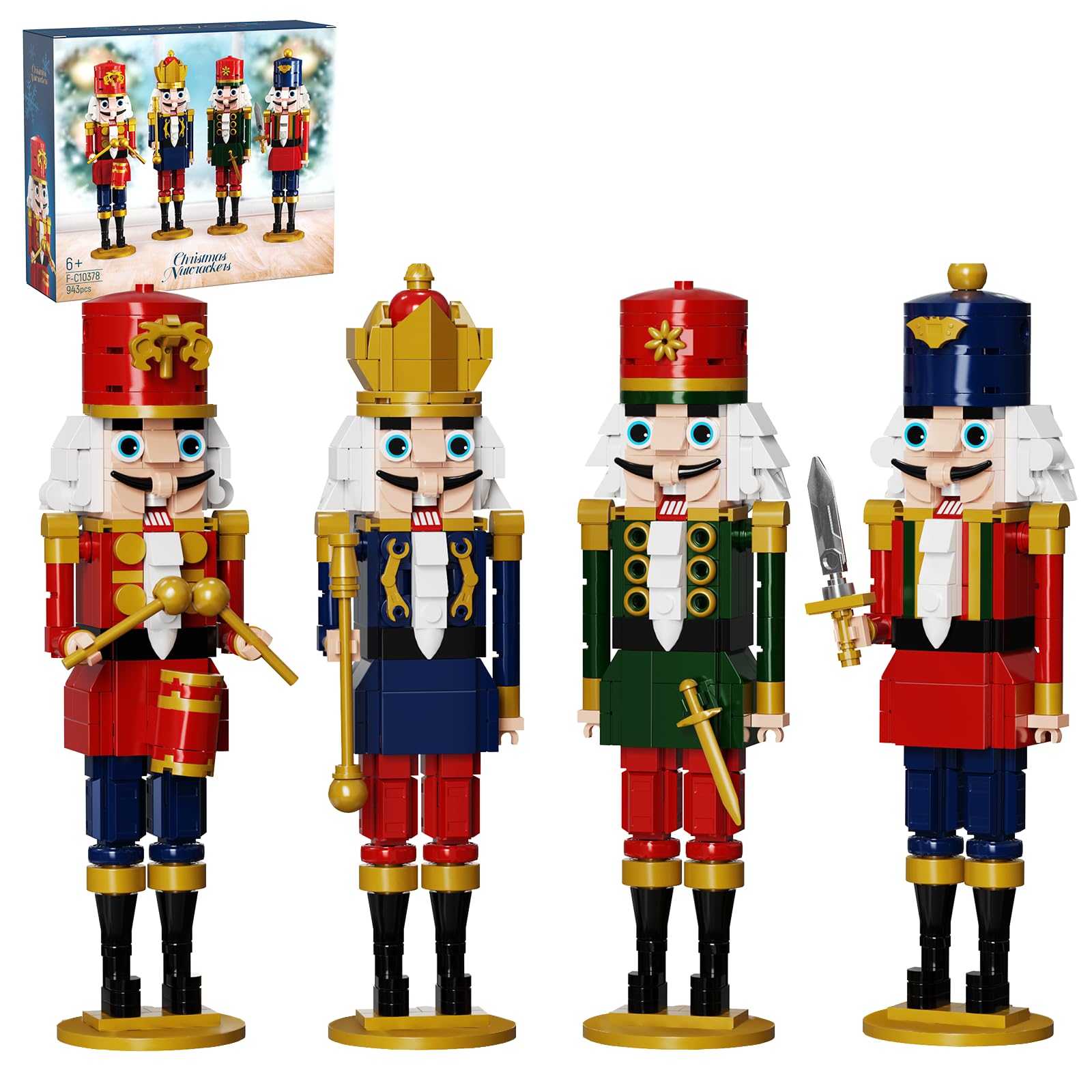 Christmas Nutcracker Building Kits,Collectible Model for Adults Girls Boys