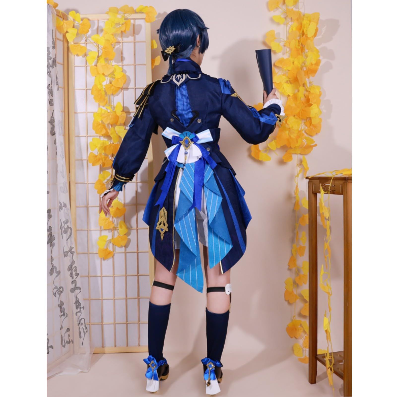 Amazon.co.jp: 原神 行秋 ゆくあき コスプレ衣装セット 海灯祭 