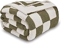 Vista 18 de CozeCube Mantas de Punto Reversibles de Microfibra Súper Suave Fullfy, Manta Mullida Cálida y Acogedora de Felpa Difusa, Manta a Cuadros para Sofá