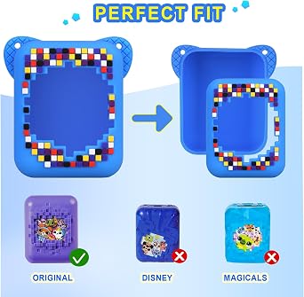 Silicone Cover Case for Bitzee Interactive Toy Digital Pet and Case, Soft Silicone Protective Case for Bitzee Virtual Electronic Pets React to Touch, Blue