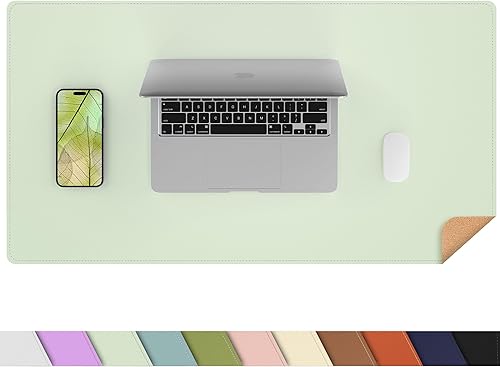 Miniatura 23 de Protector de escritorio de cuero, tapete de escritorio grande con corcho natural y cuero PU, alfombrilla para mouse, alfombrilla de escritorio