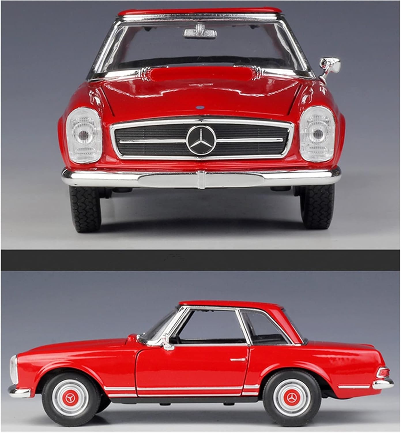 1:24 for 230SL Alloy Diecast Metal Toy Retro Old Car Model Collection Gift(Red,with Box)