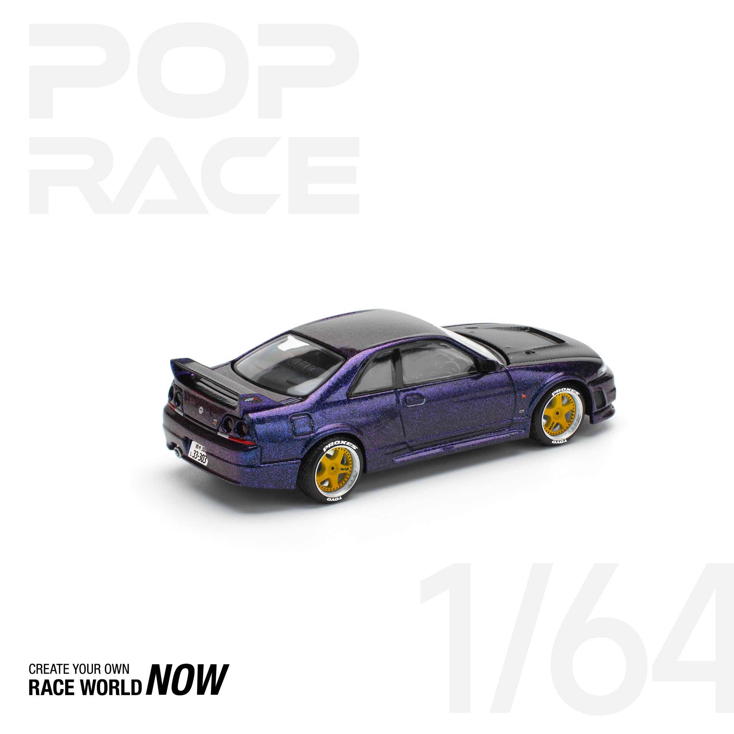 Amazon | POP RACE 1/64 GT-R R33 ミッドナイトパープル 完成品