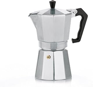 kela Espressokocher für 3 Tassen ITALIA, kleine Espressokanne 150ml, Mokkakanne Kaffeekocher Aluminium matt, Espressomaschine, nicht induktionsgeeignet