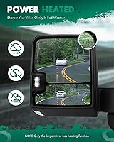 Vista 5 de SCITOO Espejos de remolque compatibles con Chevy 2019-2022 para Chevy para Silverado para GMC para Serria 2500 3500 espejos de remolque