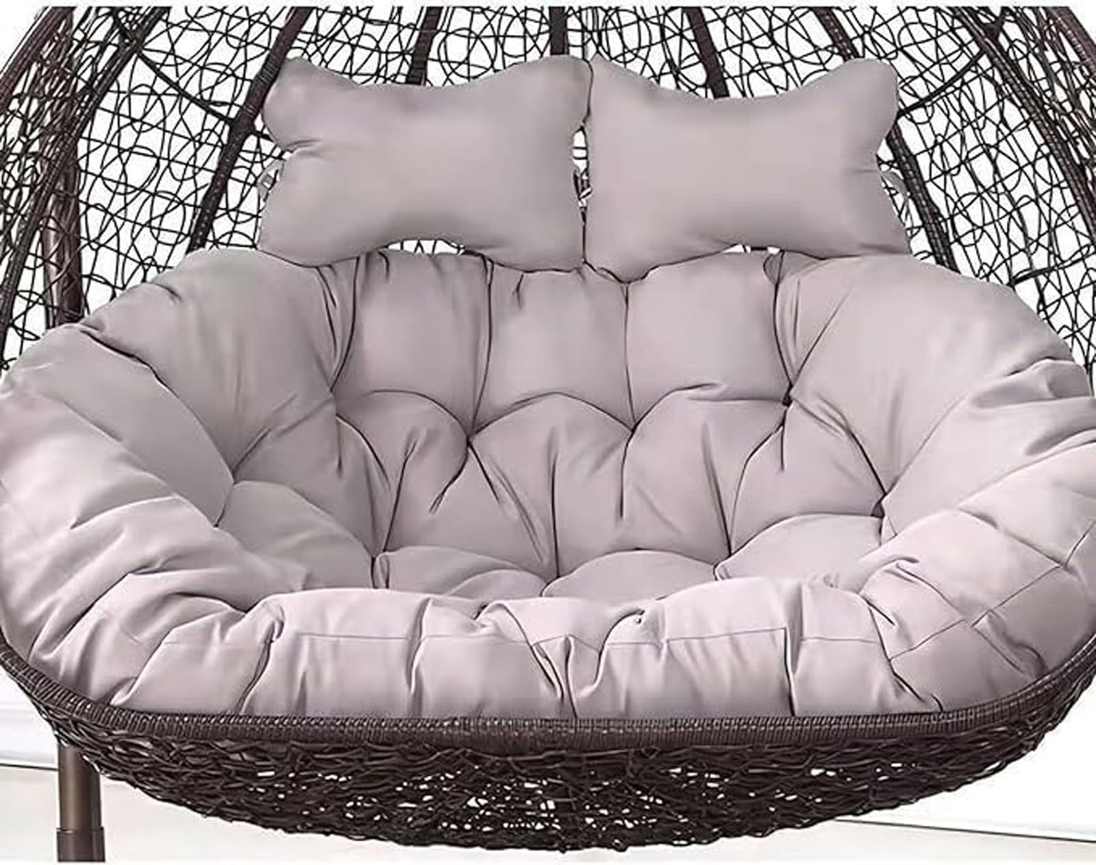 Egg Chair Swing Cushion, 2 Person Hanging Egg Chair Cushion Replacement, Double Hanging Basket Chair Cushion, Hanging Hammock Chair Cushion(O,170 * 120cm/67 * 47in)