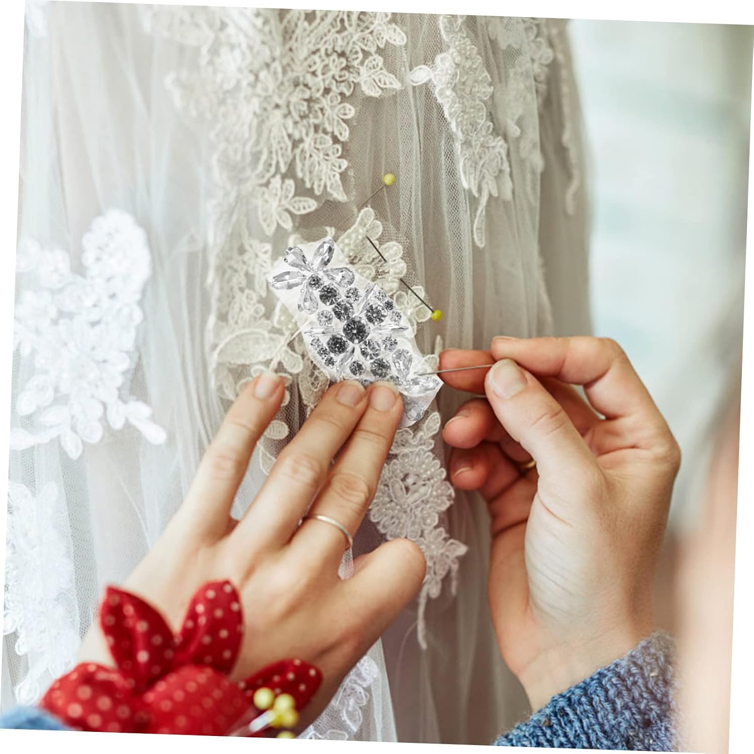 Rhinestone Belt Applique Patch for Wedding Sash Dress Decoration Elegant Design for Bridal Accessories and Crafting Versatile Use for Clothing and Bags