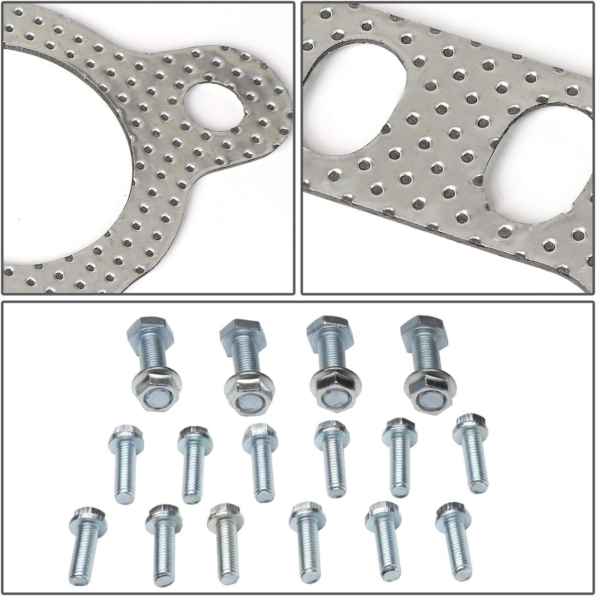 DNA Motoring GKTSET-CAD04 Aluminum Exhaust Manifold Header Gasket Set Replacement
