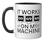 It Works On My Machine Ceramic Mug, Black/White
