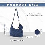 Andiker Denim Crossbody Sac pour femmes, Vintage Denim Sacs moyens avec bandoulière réglable Détachable Mini Sac à monnaie