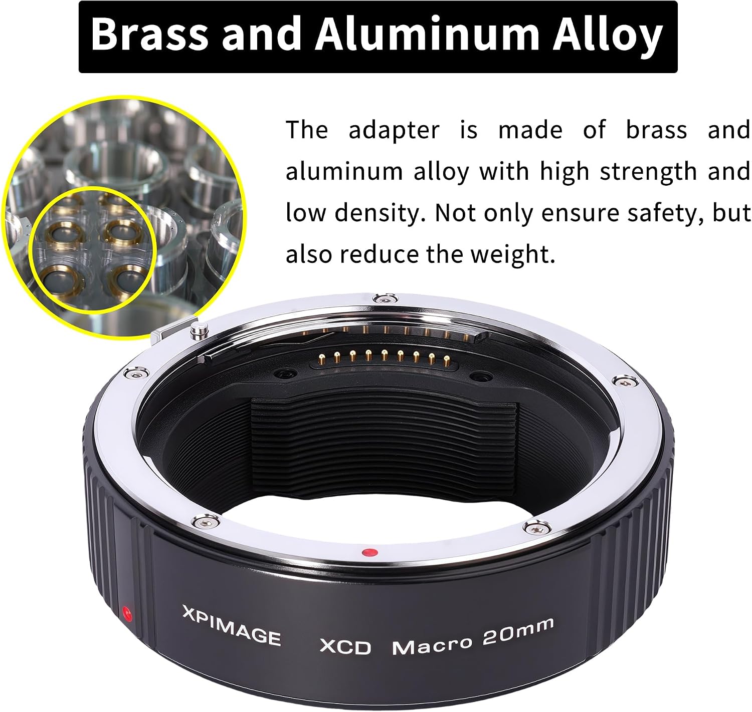 Macro Autofocus Adapter Compatible with Hasselblad XCD Lenses and XCD Cameras (20mm)