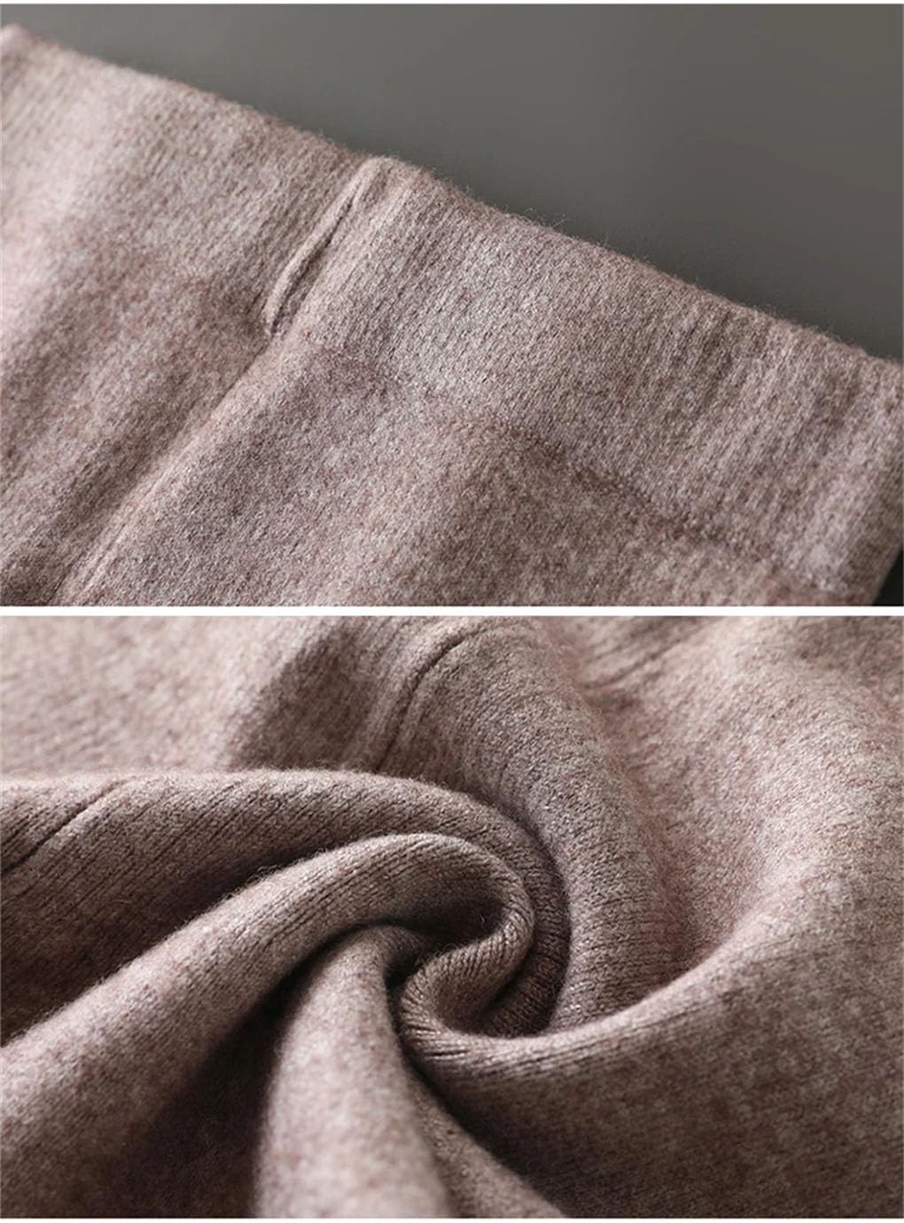 Pantaloni da donna in lana, lunghi, elastici, invernali, senza cuciture, tinta unita