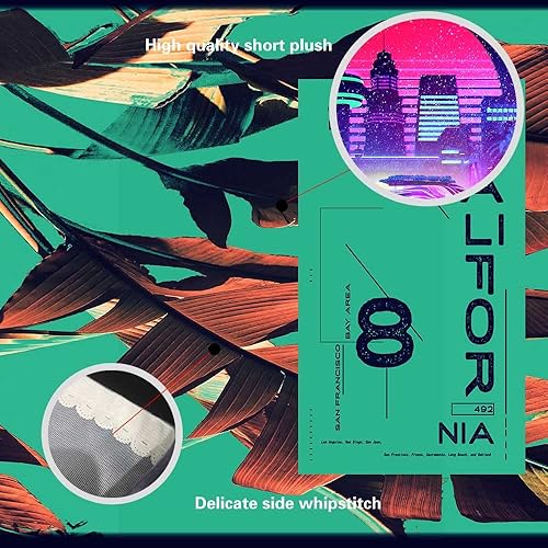 Miniatura 5 de Car Tapestry Wall Hanging Retro 80s Neon Punk Cityscape Car Poster Tapestry for Bedroom Mens 80x60 Inches Futuristic Urban Skyscraper Tapestries for