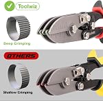 Toolwiz 5 Outils en tôle de lame, outil de sertissage de conduits pour la descente de l'eau 24-26, tuyau de poêle, acier inoxydable, systèmes de ductification de ventilation, 10-1/2" HVAC Criper métallique de tôle Crimmer efficace pipe Crimer