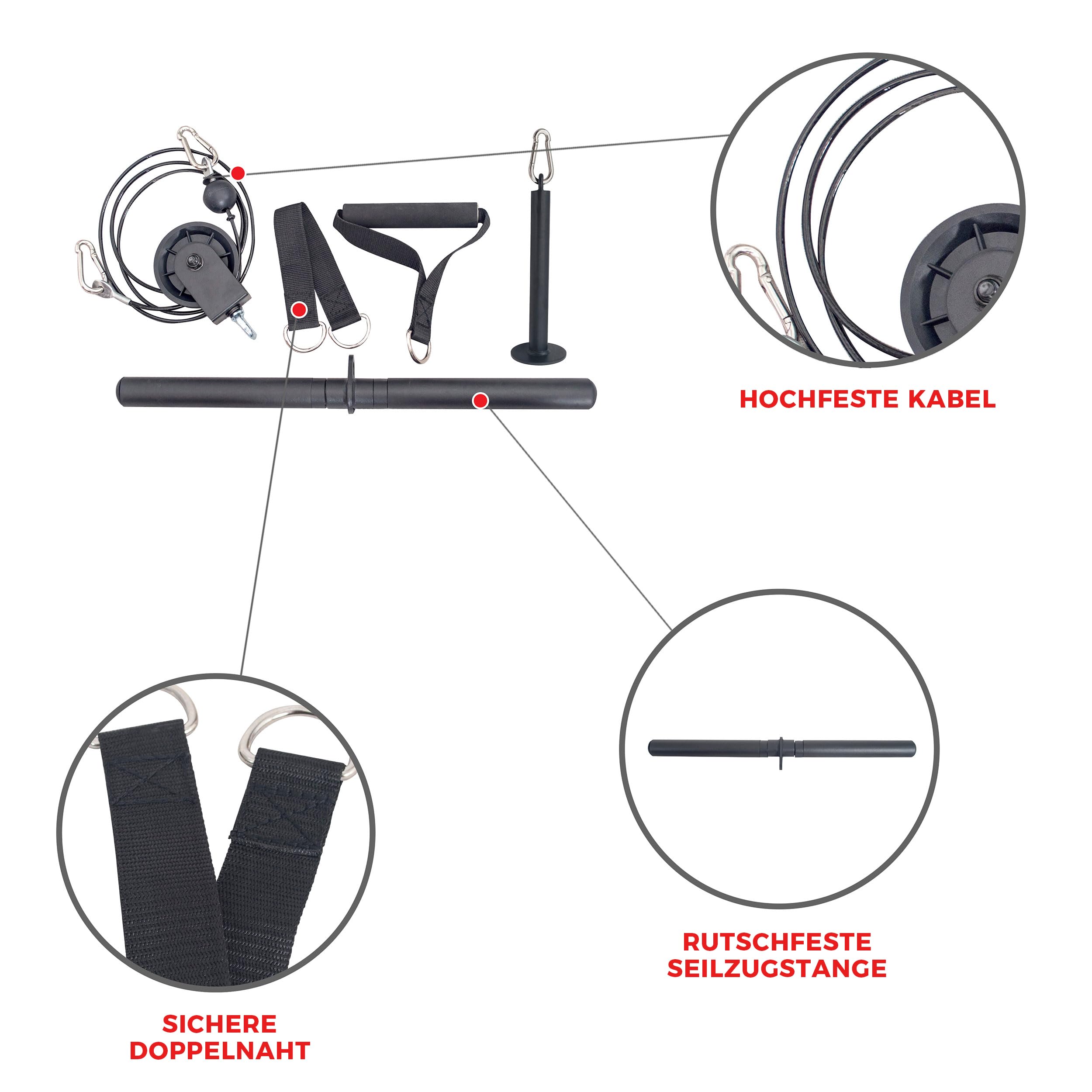 Sunny Health & Fitness Power-Cage-Zubehör fürs Heimtraining | Power-Rack-Zubehör, Krafttraining, Vielseitiges Training, Sicherer Halt, Einfache Montage, Home-Gym Compatible