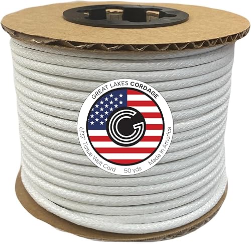 Cable de soldadura para tapicería de tejido de 632", cable enrollado, semifirme - 50 yardas