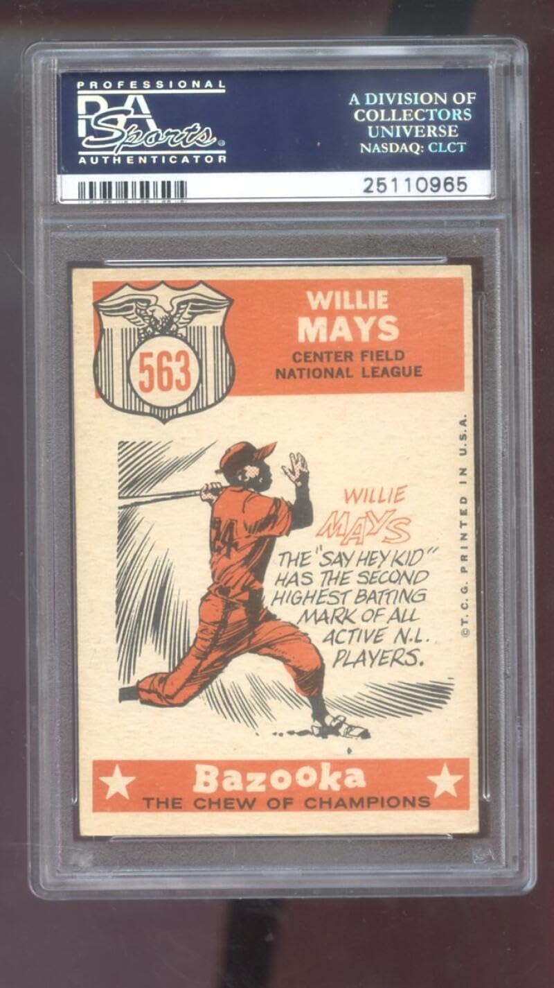 1959 Topps #563 Willie Mays The Sporting New All Star Selection PSA 4 Graded Baseball Card MLB '59