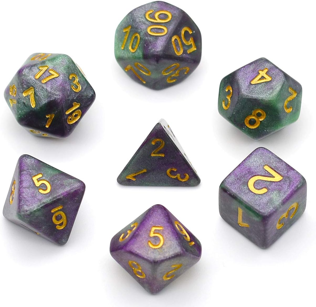 HDdais Polyhedral Dice Sets DND Game Dice for Dungeons Dragons(D&D) Role Playing Game(RPG) MTG Pathfinder Table Game Board Games Dice