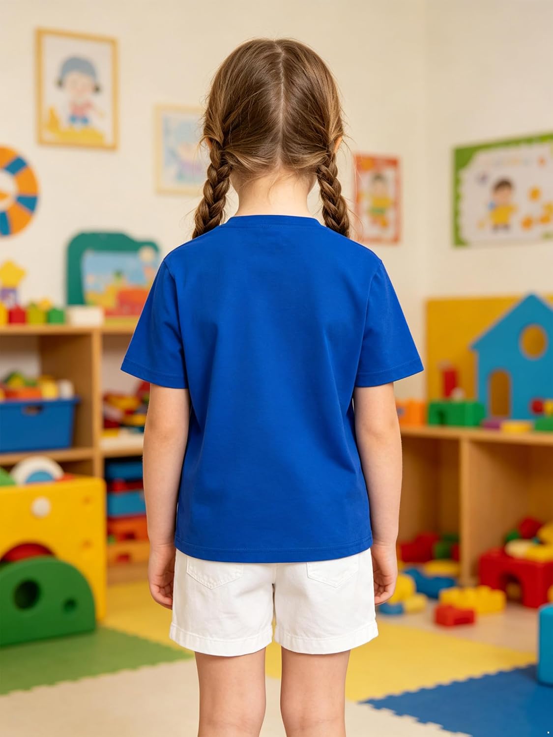 Girls Boys Surgery Recovery Shirts Short Sleeve Adaptive Tops Zippers Off Full Open T-Shirt for Special Needs