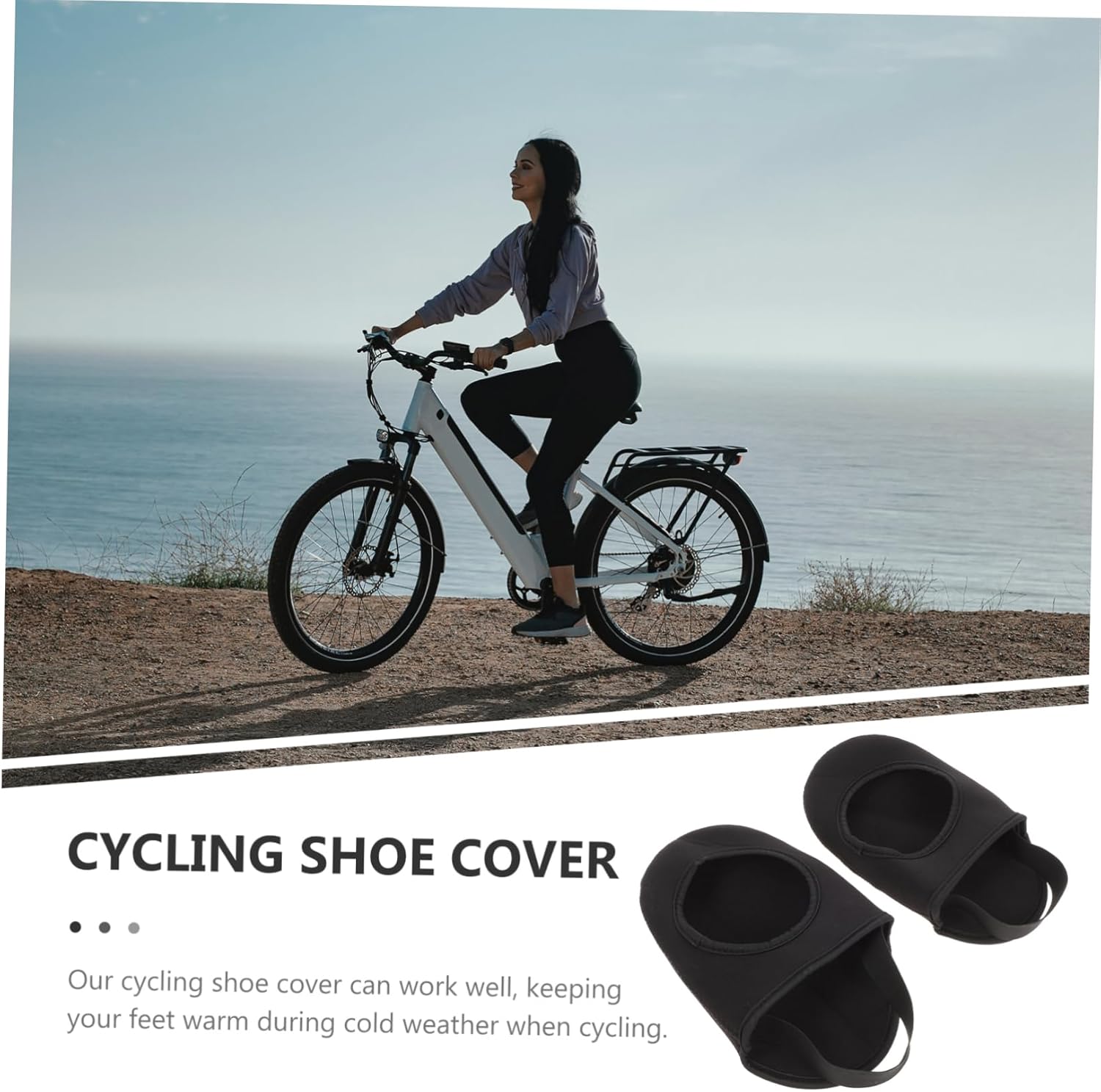 Hemoton Portable Windproof Overshoes Skid Half Shoe Covers for Cycling and Bowling Accessories and Wear