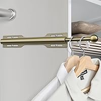 Vista 6 de FIRJOY Barra de valet de 12 pulgadas para armario extraíble (1 paquete, latón antiguo)
