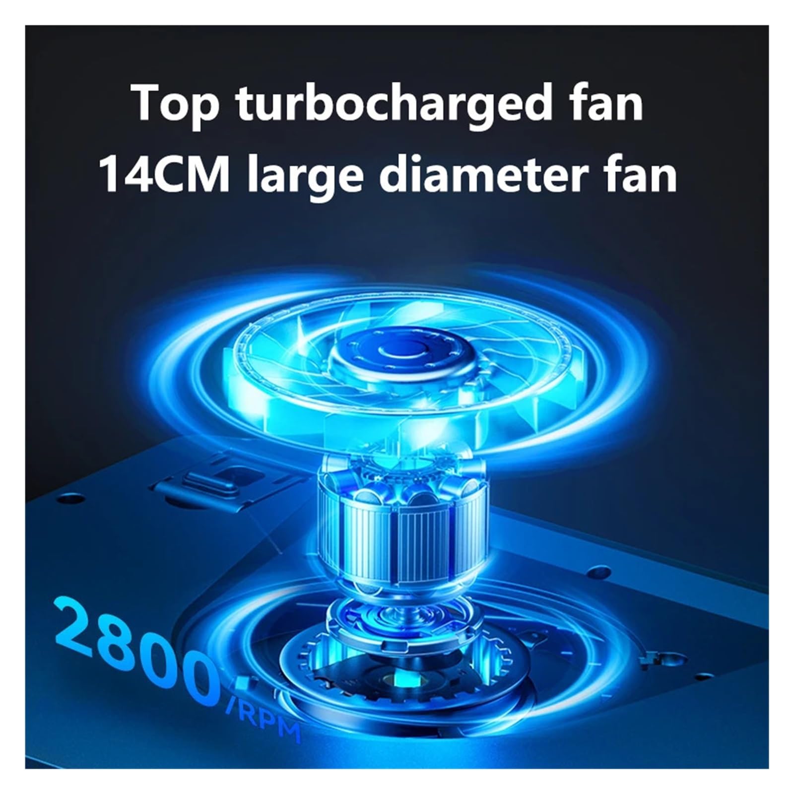 Enfriador De Portátil For Juegos V12 con Potente Ventilador De Turbina De 5,5 Pulgadas, 15,6-21 Pulgadas, Velocidad Ajustable, Control Táctil, Pantalla LCD(RGB Lighting EU)