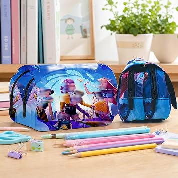 Kpop Large Capacity Pencil Case, Double-Sided Printing Storage Pen Case Pen Pouch Bag Stationery Case with Compartment Pencilcase for Girl Student Teens Adult Office Supplies