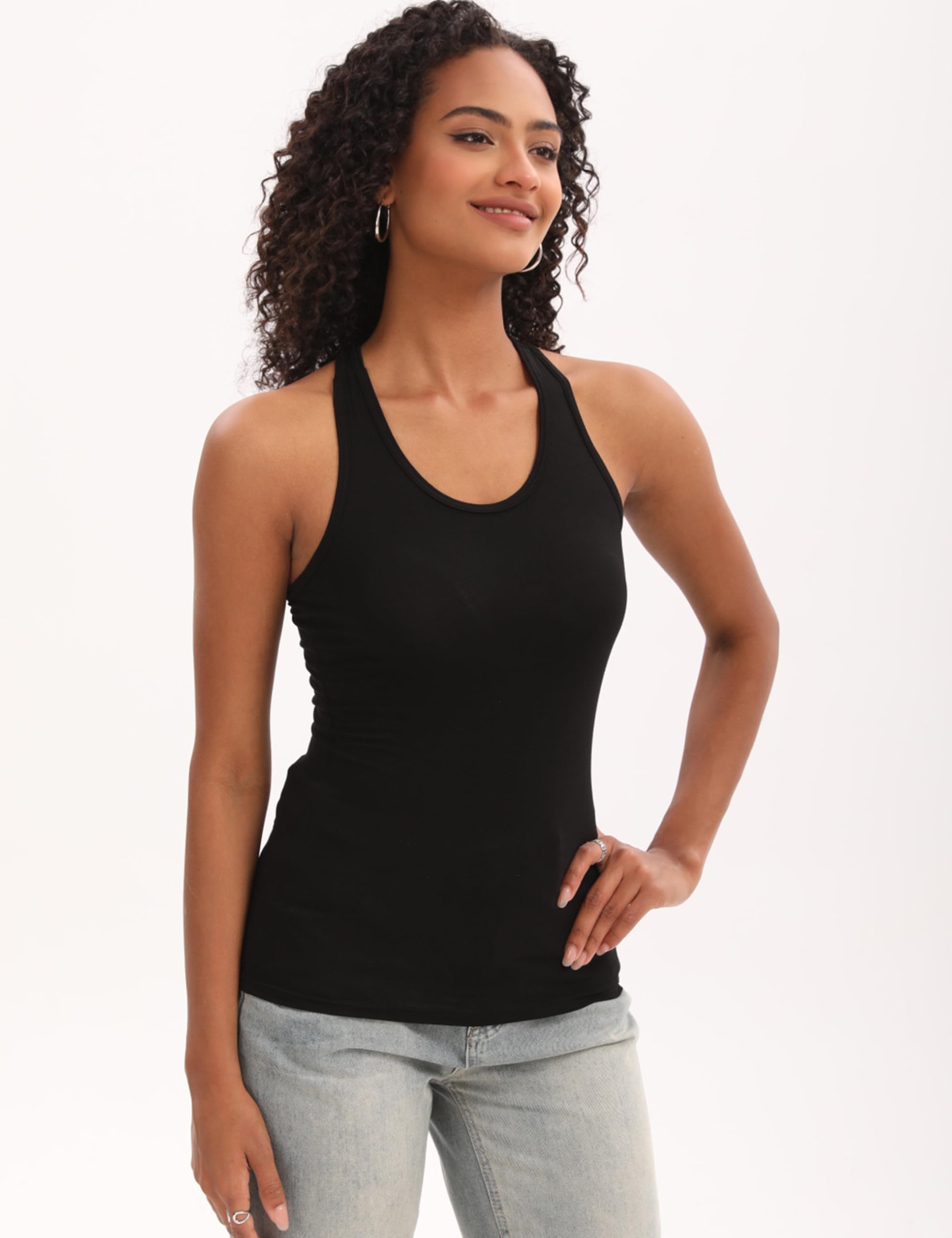 BQTQ 5 Pièces Débardeur Femme Tank Tops Débardeur Dos Nageur Yoga Débardeur de Sport Femme sans Fitness Tank Top