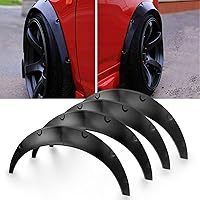 BLACKHORSE-RACING Universal 4PCS Fender Flares 3.5" Wide Body Arches - Flexible PU Wheel Protection (82+89cm Front/Rear)