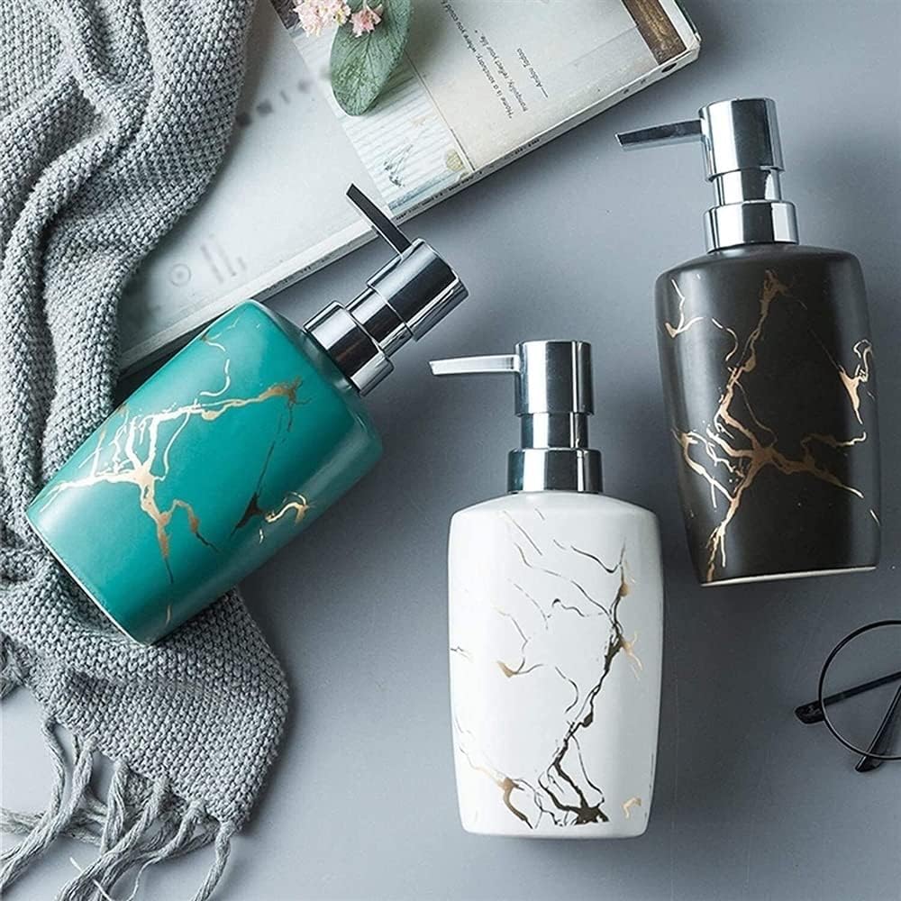 Soap Dispenser Lotion Bottle Liquid Dispenser Ceramic Soap Dispenser, Lotion Dispenser For Bathroom, Refillable Liquid Soap Dispenser Lotion Dispenser Liquid Soap Dispenser ( Color : Black , Size : 35
