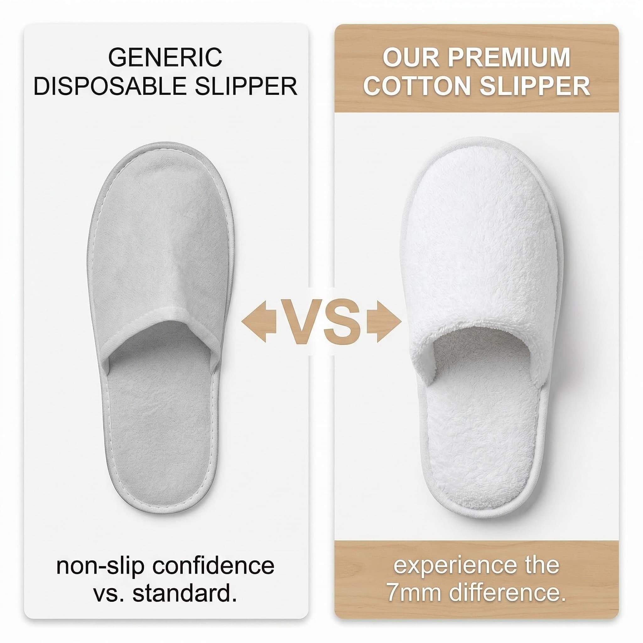 2 Paia Pantofole Monouso per Hotel Comode e Traspiranti per Ospiti SPA Famiglie Unisex (rinforzate)