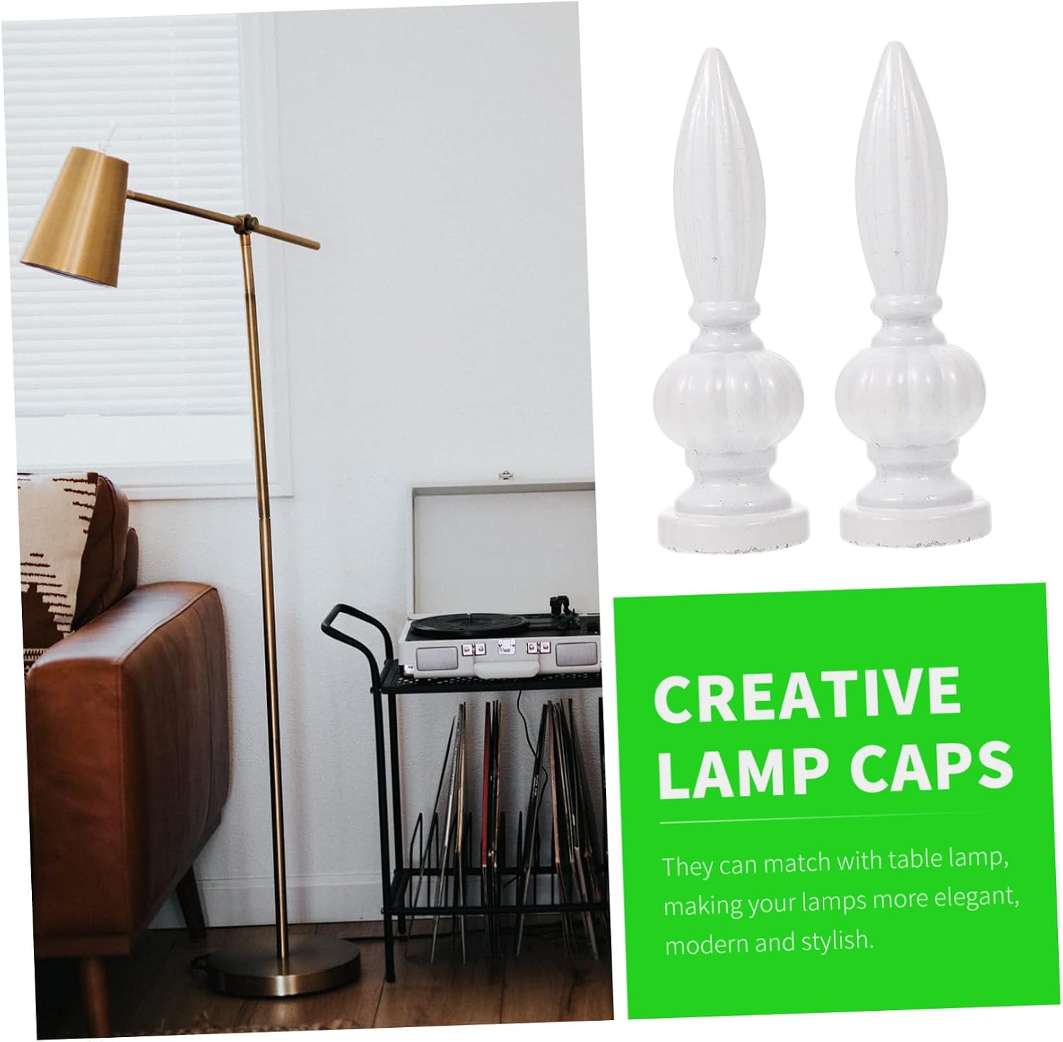 2pcs Decorative Lamp Knobs Modern Finials for Table and Floor Lamps Nut Knob Design Easy Installation for Living Room and Bedroom Decor