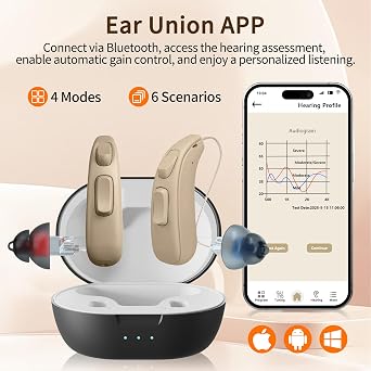 OTC Bluetooth Hearing Aids for Seniors, Anti-Whistling, Noise Reduction