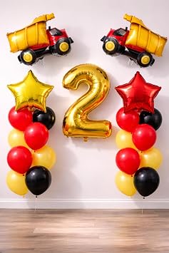 Exploded Gone 2 Year Old Construction Themed Birthday Party Celebration Set